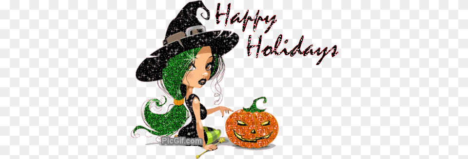 Happy Holidays Graphic Animated Gif Animaatjes Happy Good Morning Gif With Pumpkins, Adult, Clothing, Female, Hat Free Transparent Png