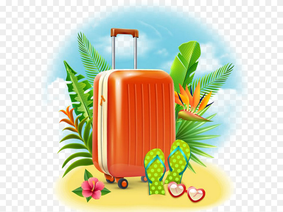 Happy Holidays Images Transparent Fr Summer Holiday, Baggage, Suitcase, Machine, Wheel Free Png Download