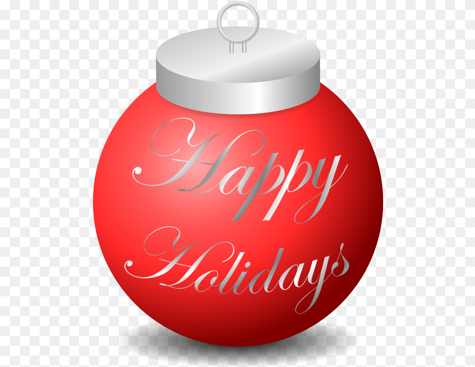 Happy Holidays Ornament Happy Holidays Clip Art Transparent, Jar, Food, Ketchup, Accessories Free Png Download