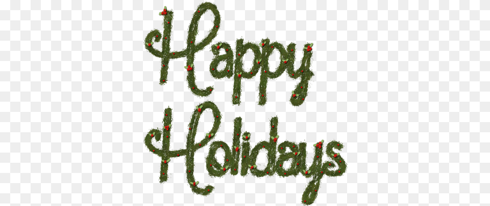 Happy Holidays Pictures Images Embroidery, Green, Grass, Plant, Text Free Png Download