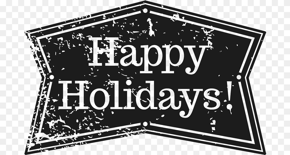 Happy Holidays Rubber Stamp Graphic Design, Blackboard, Text, Symbol, Outdoors Free Png