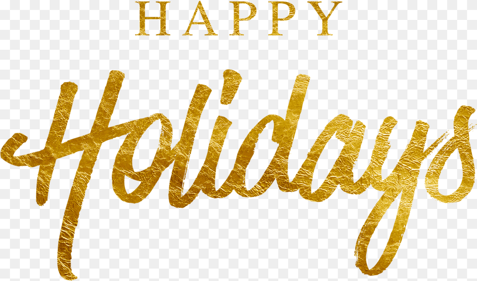 Happy Holidays Text Happy Holidays Gold, Handwriting, Calligraphy, Person Free Png Download