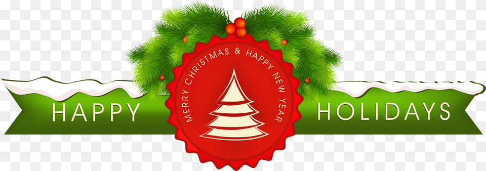 Happy Holidays Text Merry Christmas And Happy Holidays, Logo, Plant, Tree Free Transparent Png
