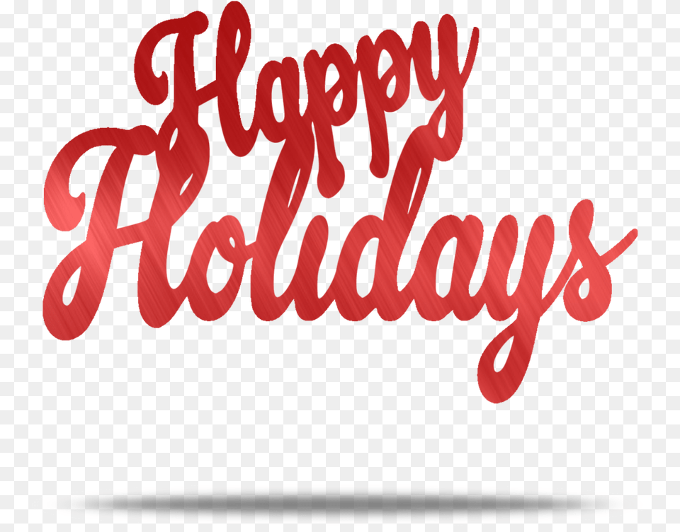 Happy Holidays Text Metal Wall Art, Handwriting Free Transparent Png