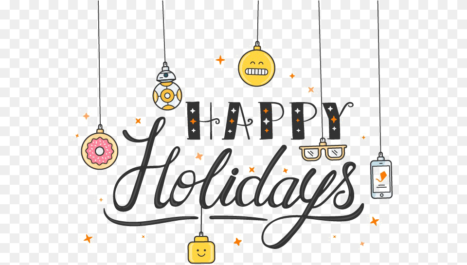 Happy Holidays Transparent Image Arts Happy Holidays Gif, Accessories, Jewelry, Necklace, Text Free Png Download