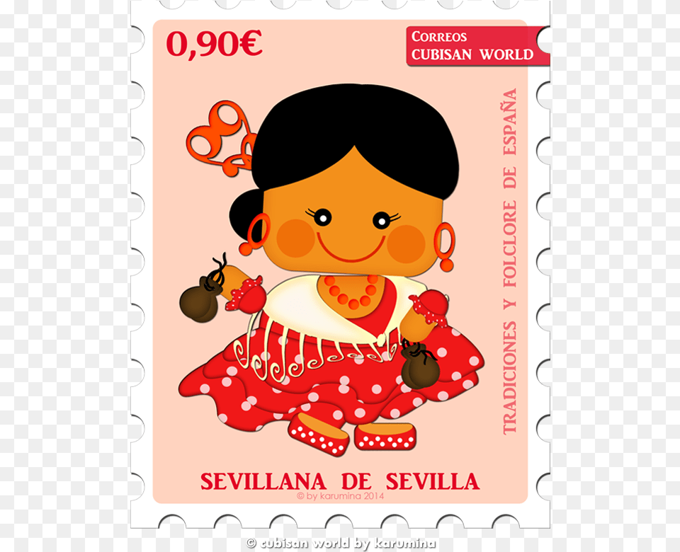 Happy International Dance Day From Cubisanworld Amp Spain Cartoon, Baby, Person, Postage Stamp, Face Free Png