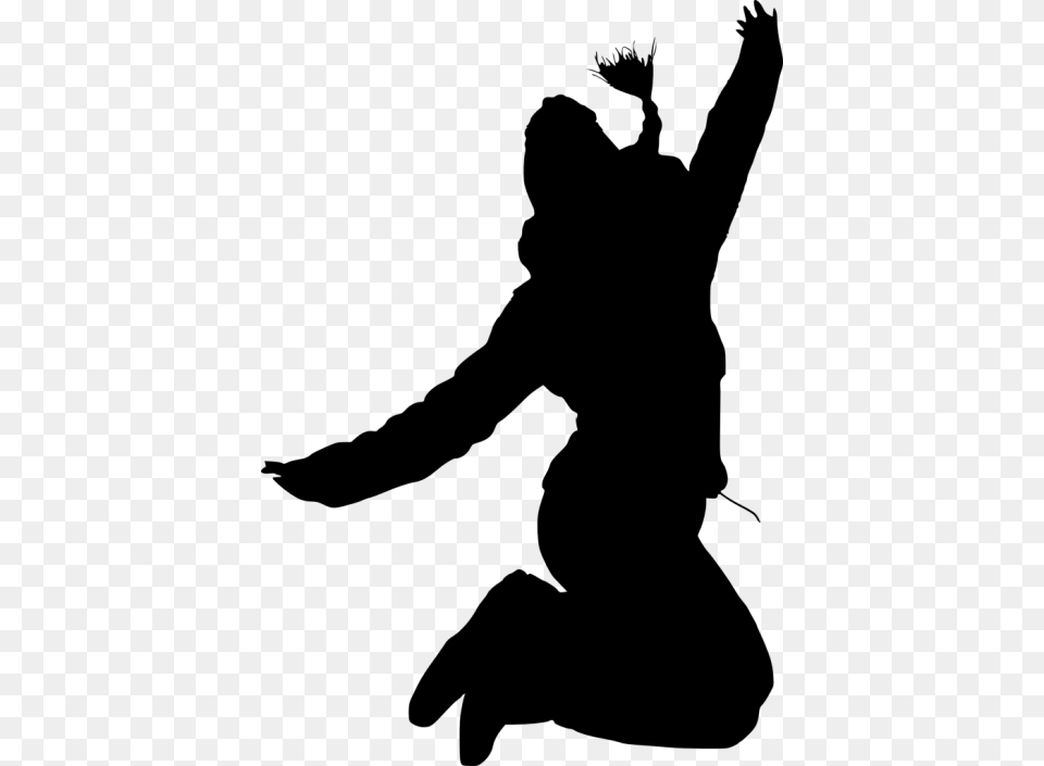 Happy Jump Silhouette, Kneeling, Person Png