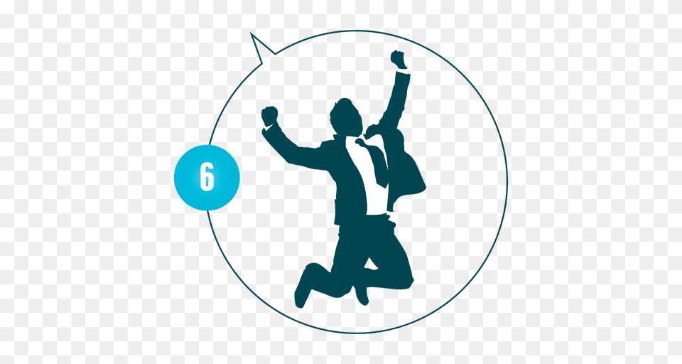 Happy Jumping Businessman Silhouette, Person, Clothing, Formal Wear, Suit Png Image