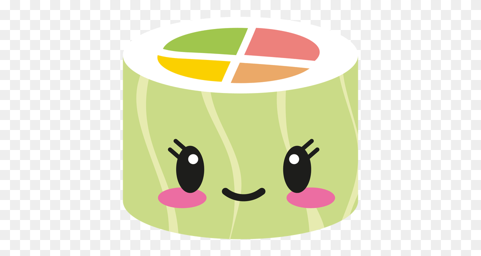 Happy Kawaii Face Sushi Roll Food, Paper, Towel, Paper Towel, Tissue Free Png Download