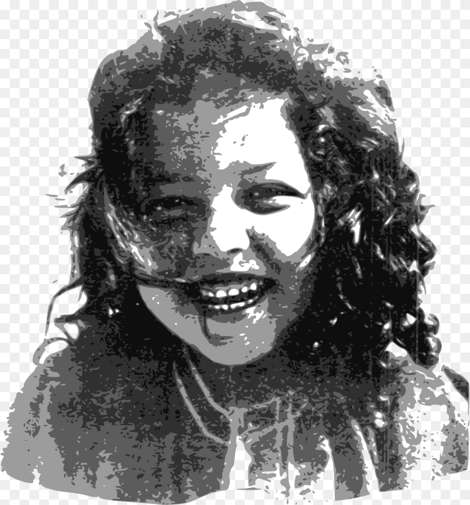 Happy Kid Black And White, Head, Art, Portrait, Face Png