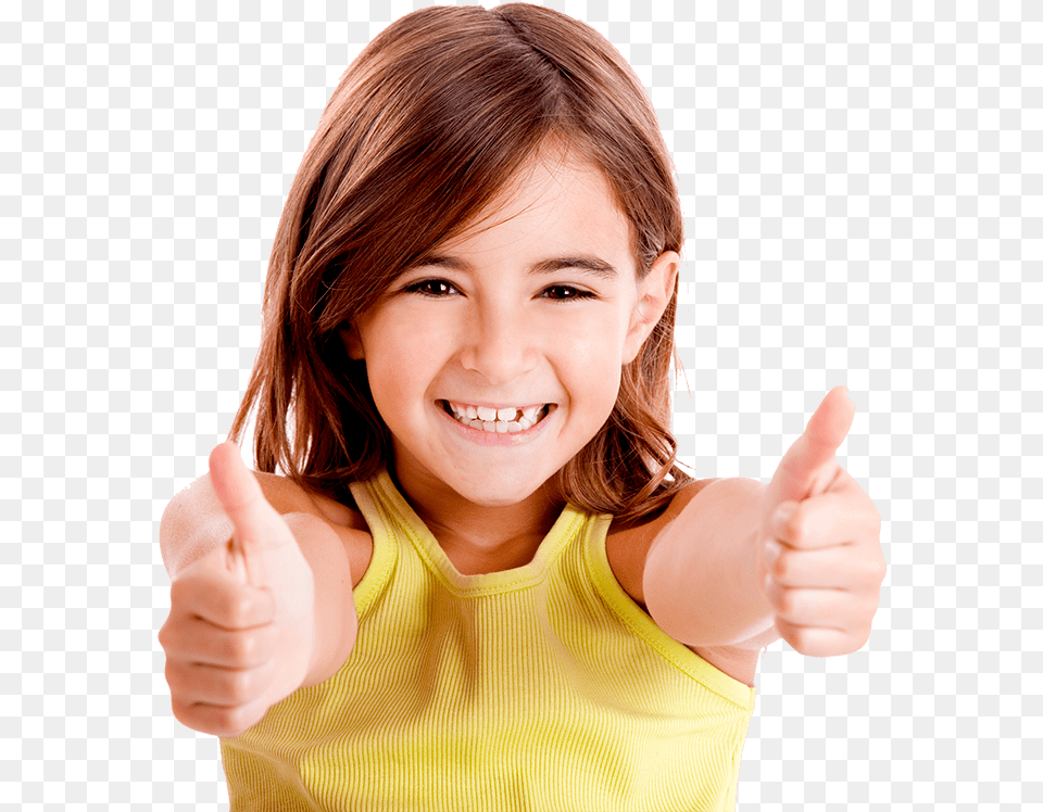 Happy Kid Girl With Thumbs Up, Body Part, Person, Hand, Finger Png