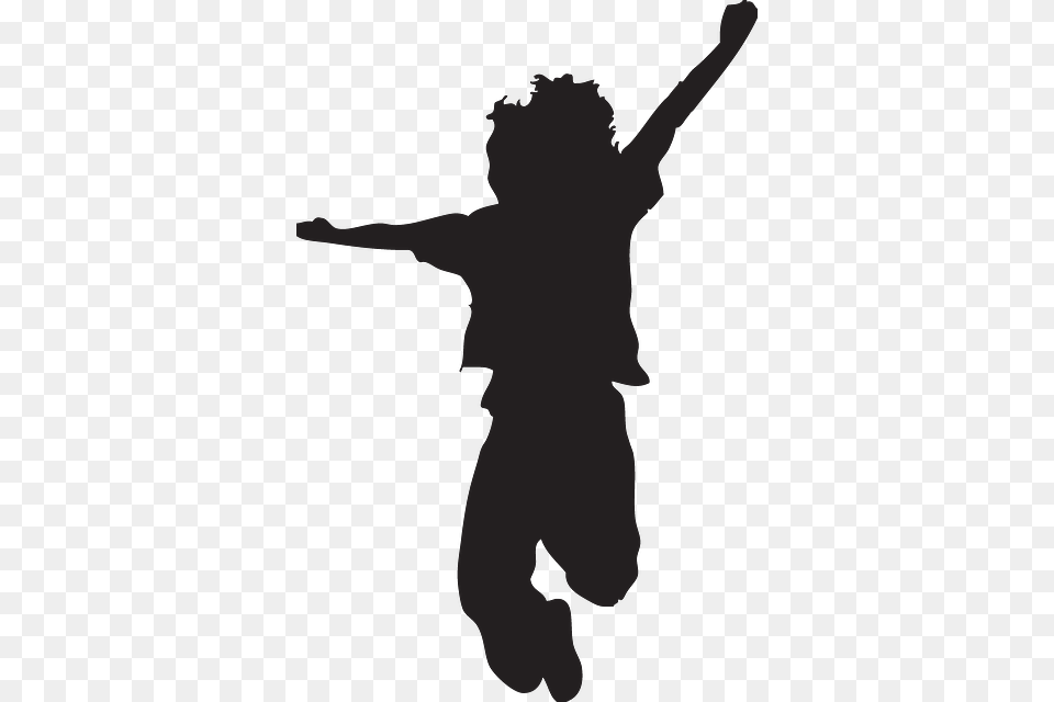 Happy Kid Silhouette Jumping Pose Kids, Baby, Person, Dancing, Leisure Activities Free Png Download