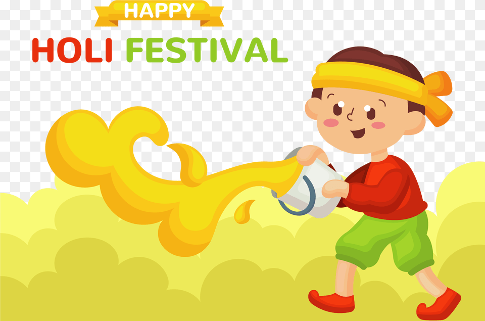 Happy Kids Clipart Boy Playing Holi, Baby, Person, Face, Head Free Transparent Png