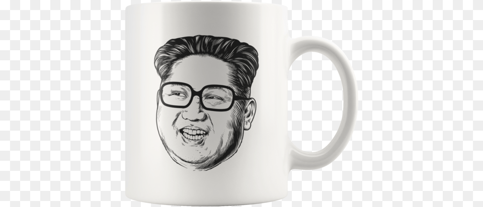 Happy Kim Jong Un Sketch Mug Mug, Art, Accessories, Glasses, Cup Png