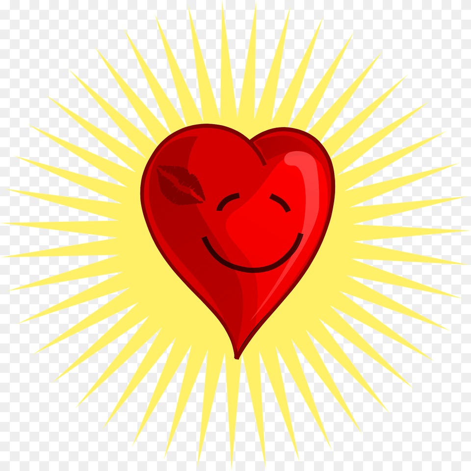 Happy Kissed Heart Clipart, Symbol Png Image