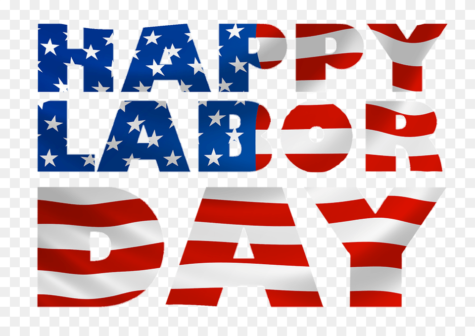 Happy Labor Day 2018, Text, Flag, American Flag, Number Free Png Download