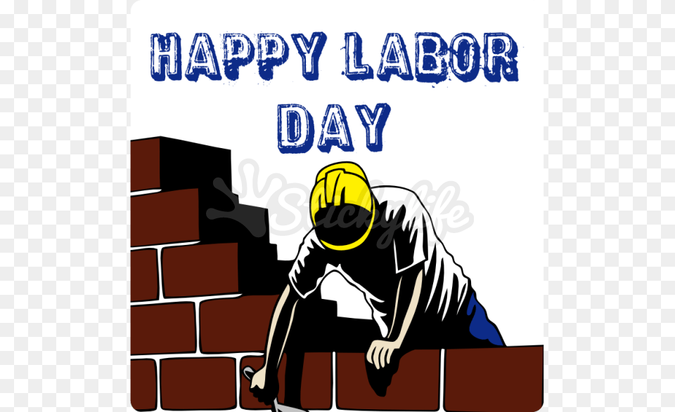 Happy Labor Day Static Cling, Brick, Clothing, Hardhat, Helmet Free Transparent Png
