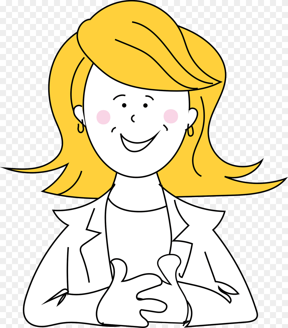 Happy Lady Clipart, Baby, Person, Cartoon, Clothing Free Png Download