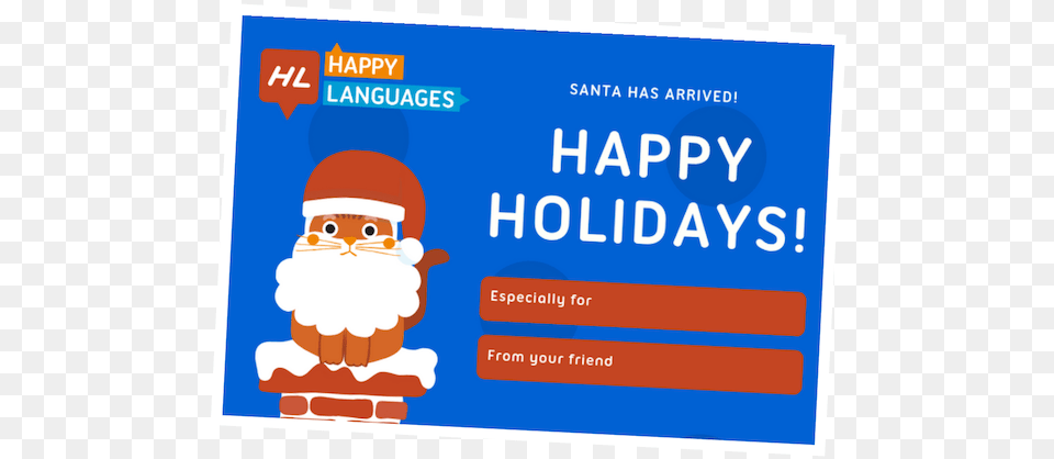 Happy Languages Christmas Voucher Santa Claus, Advertisement, Poster, Baby, Person Png Image