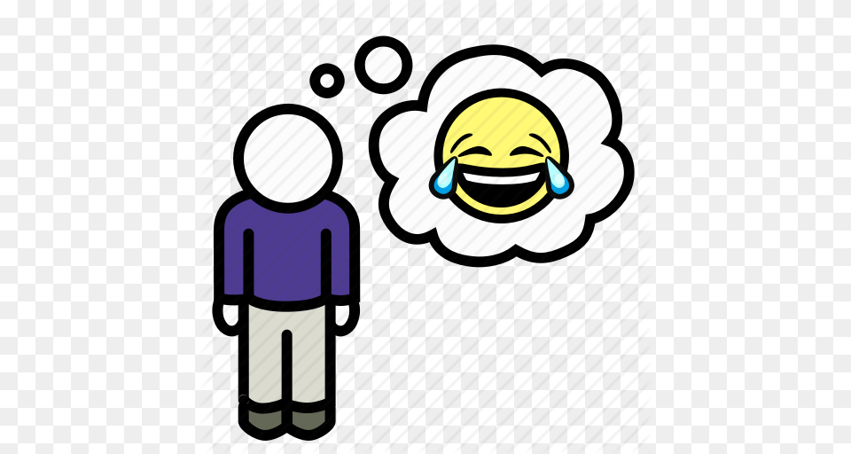 Happy Laughing Laughter Lol Man Rofl Thoughts Icon, Face, Head, Person Png