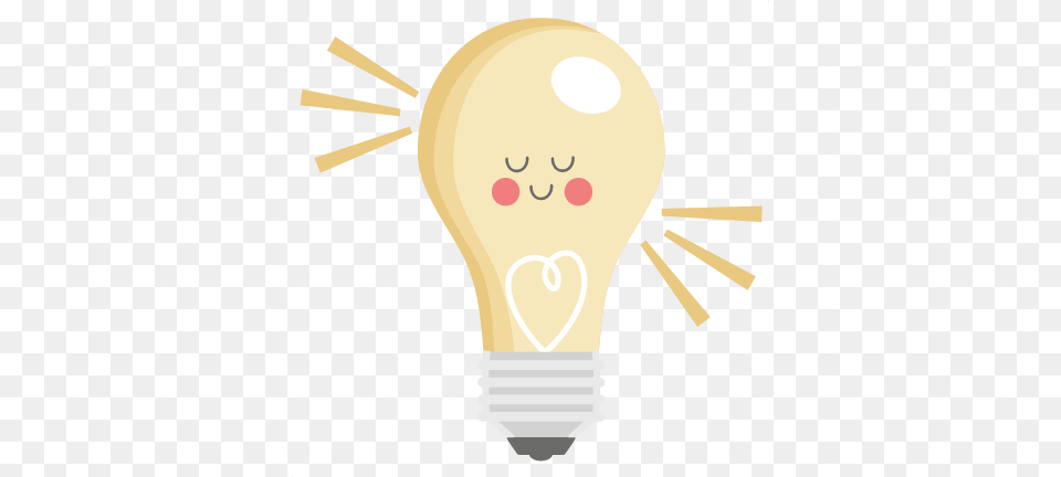 Happy Lightbulb Svg Scrapbook Cut File Cute Clipart Cute Light Bulb Free Png