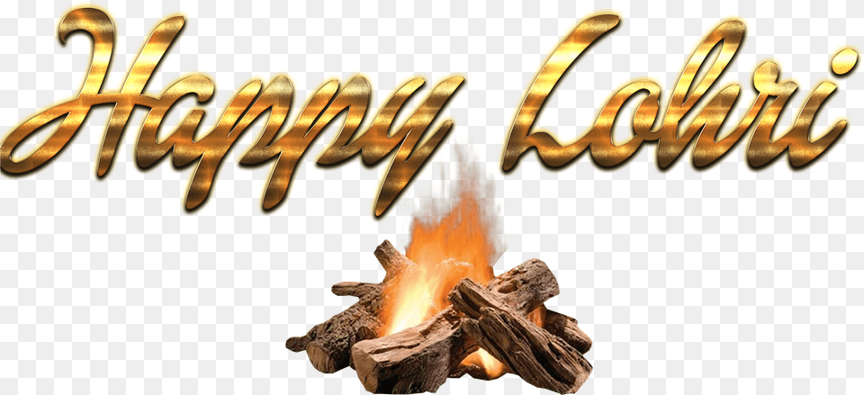 Happy Lohri Punjabi Font Photos Happy Lohri Text, Fire, Flame, Bonfire Png Image