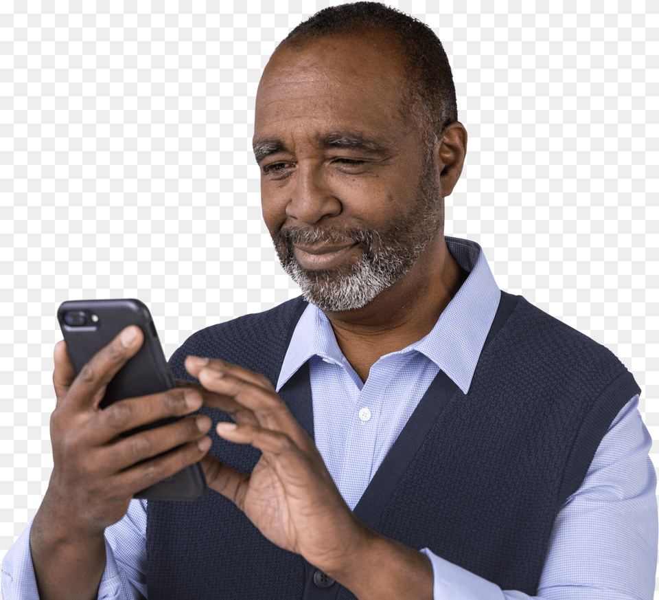Happy Man Iclusig 1 Point Happy Man Holding Phone Guy Holding Phone Png