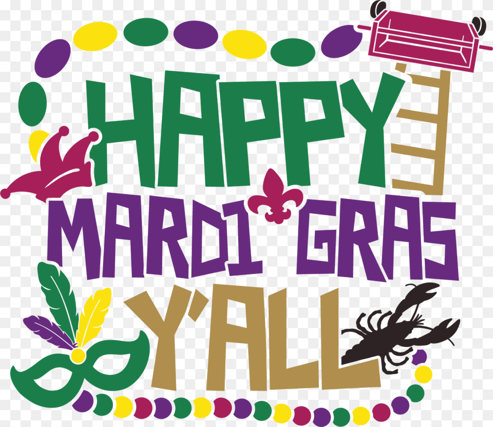 Happy Mardi Gras Yall, Purple, People, Person, Scoreboard Free Png Download