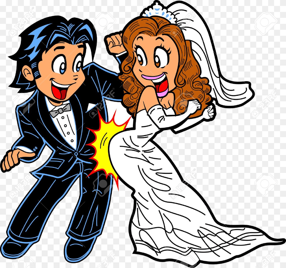 Happy Married Couple Clipart, Book, Comics, Publication, Person Png