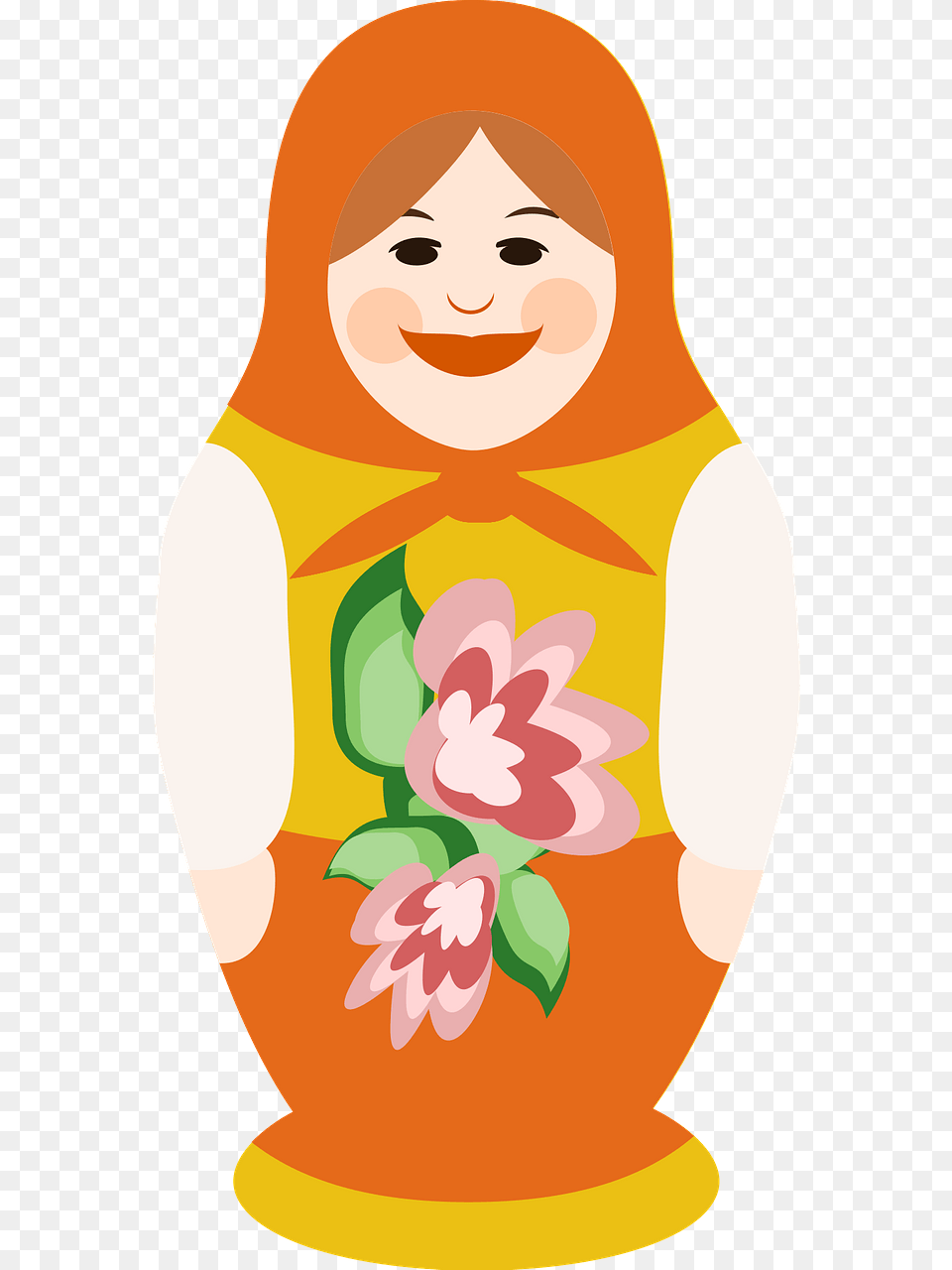 Happy Matryoshka Russian Nesting Doll Clipart, Pottery, Jar, Baby, Person Free Transparent Png