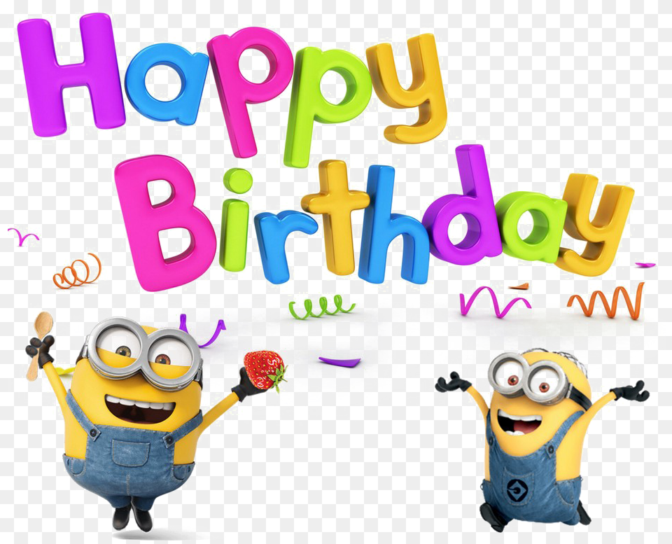 Happy Minions Image Transparent Arts Happy Birthday, Toy, Text Free Png Download