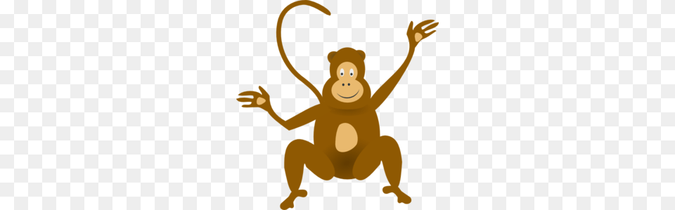 Happy Monkey Clip Art, Animal, Wildlife, Baby, Person Png