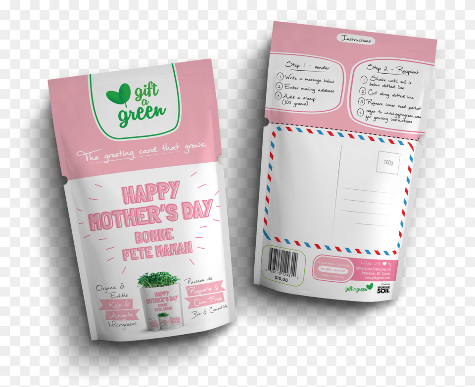 Happy Mother39s Day Microgreens Amp Tea Gift A Green Pouch Merry Christmas Kohlrabi Microgreens, Envelope, Mail, Advertisement, Airmail Free Transparent Png