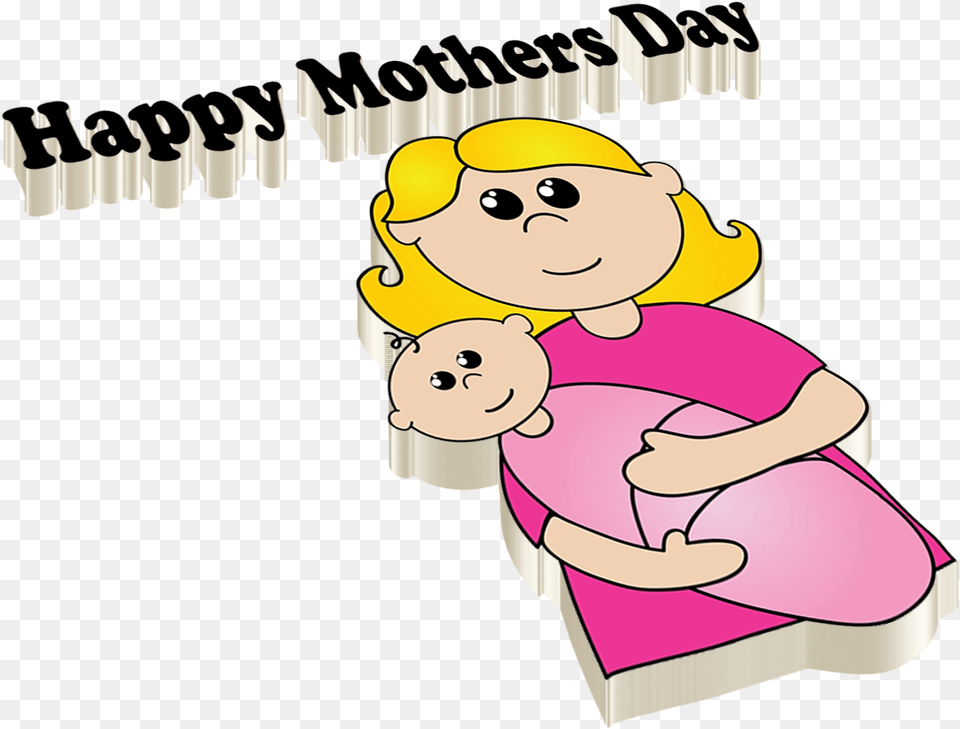 Happy Mothers Day Cartoon, Publication, Book, Baby, Person Free Png Download