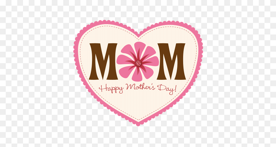 Happy Mothers Day Heart, Disk Free Png