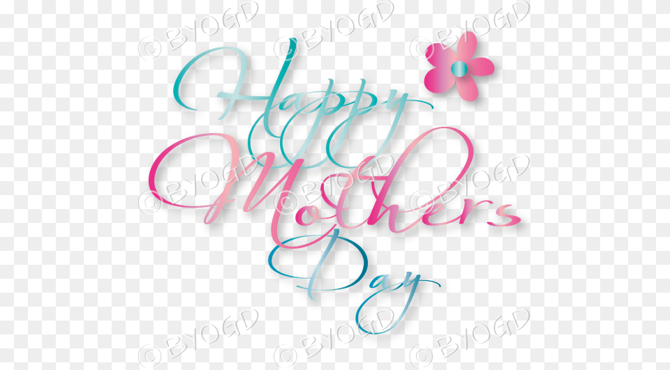 Happy Mothers Day In Light Blue And Pink Script With Mothers Day Wallpaper, Art, Graphics, Dynamite, Weapon Free Transparent Png