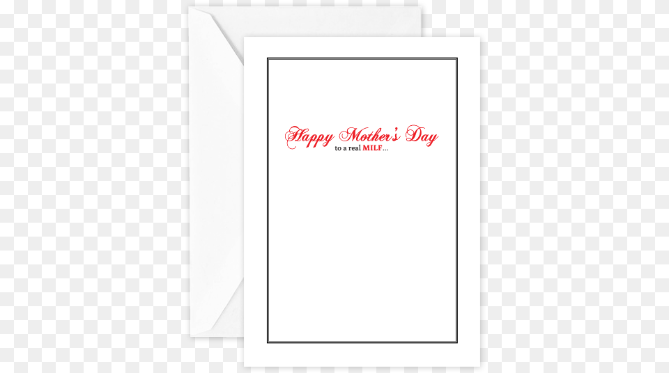 Happy Mothers Day To A Milf, Page, Text, Envelope, Mail Free Png