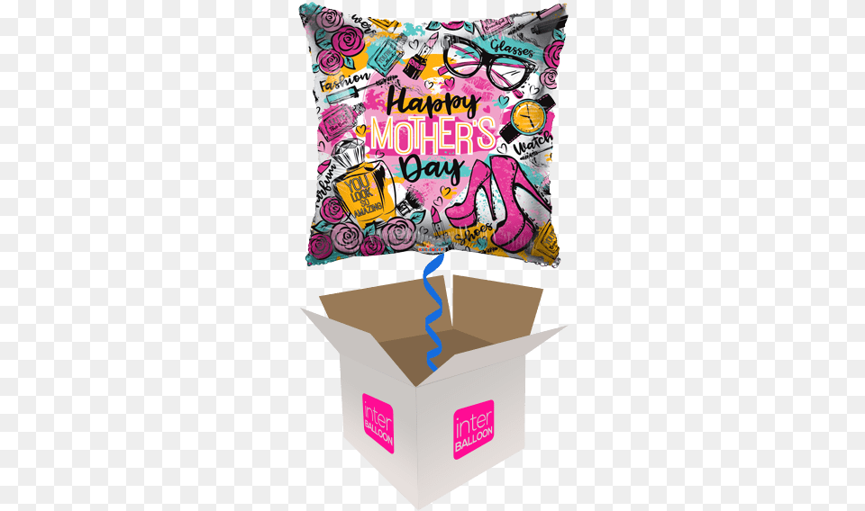 Happy Motheru0027s Day Fabulous Pillow 50th Birthday Balloon 10th Birthday Balloon Transparent, Home Decor, Cushion, Box, Food Free Png
