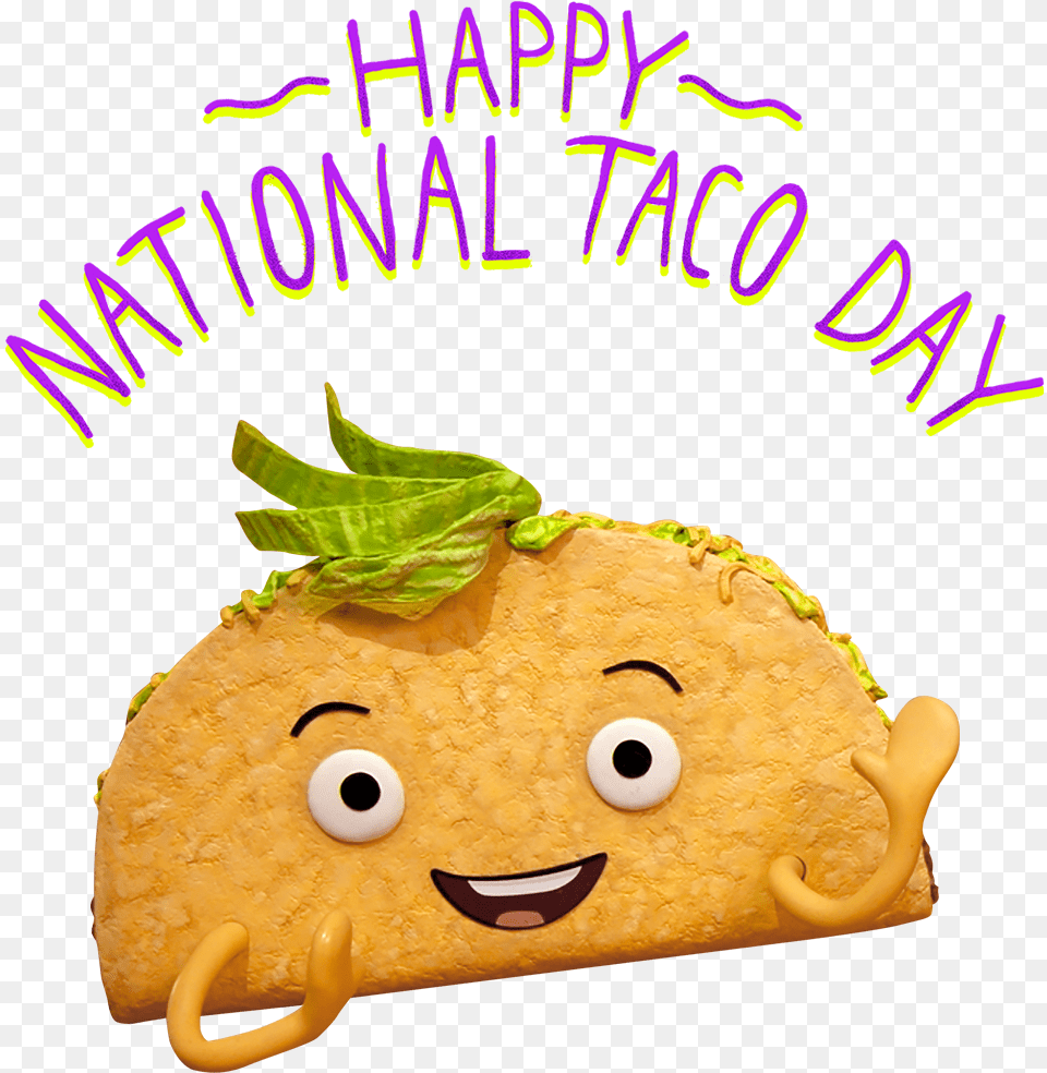 Happy National Taco Day Cartoon National Taco Day, Food, Toy Free Transparent Png