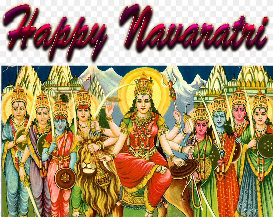 Happy Navaratri Pics Navratri Shubh Navratri Jai Matadi, Book, Publication, Comics, Adult Free Transparent Png