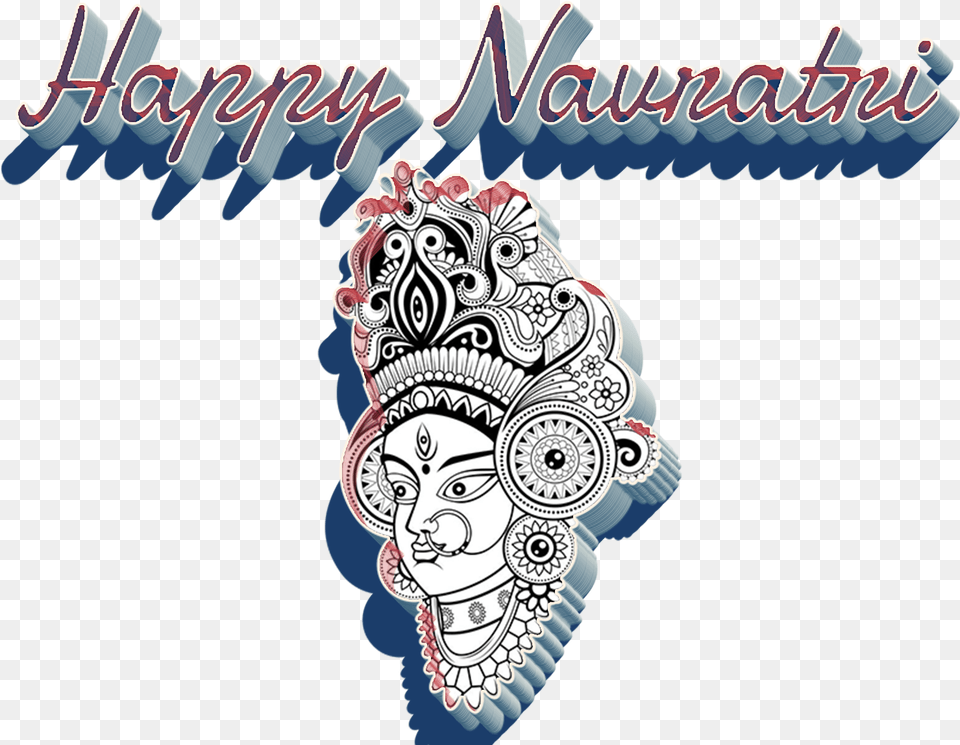Happy Navratri Happy Vesak Day 2019, Art, Doodle, Drawing, Face Free Png Download