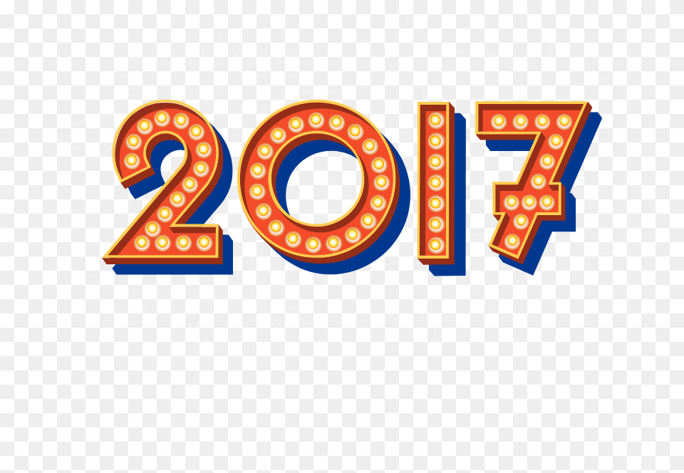 Happy New Year 2017 Text, Number, Symbol, Fireworks Free Png