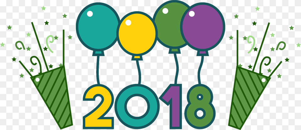 Happy New Year 2018 02 Download New Year Vector, Number, Symbol, Text, Green Png