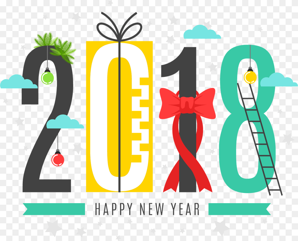 Happy New Year 2018, Number, Symbol, Text, Logo Png