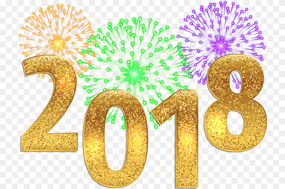 Happy New Year 2018, Number, Symbol, Text, Cross Png Image