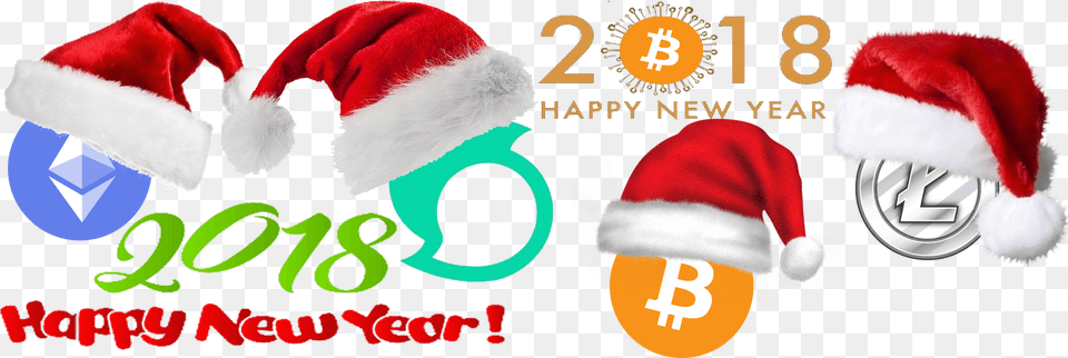 Happy New Year 2018 Bitcoin Price News Mining Wallet T Shirt Mugs, Clothing, Hat, Plush, Toy Png