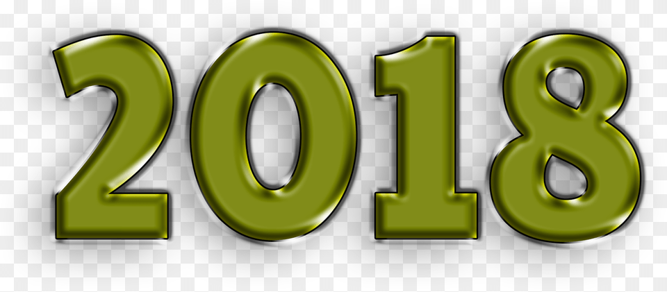 Happy New Year 2018 Countdown Circle, Green, Number, Symbol, Text Free Transparent Png