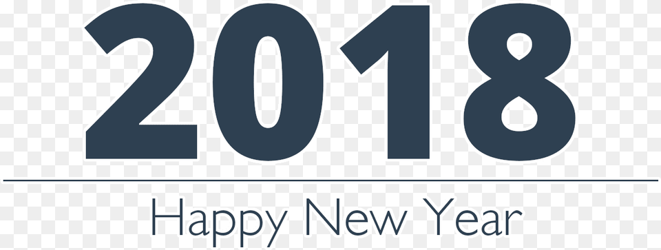 Happy New Year 2018 Graphic Design, Number, Symbol, Text Free Png Download