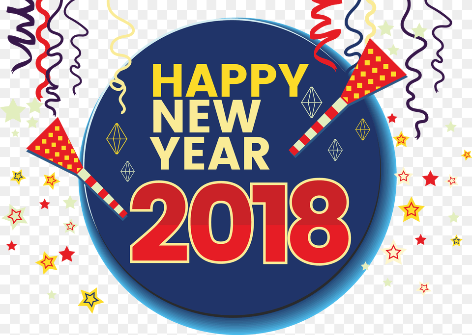 Happy New Year 2018 Images, Symbol, Text Free Transparent Png