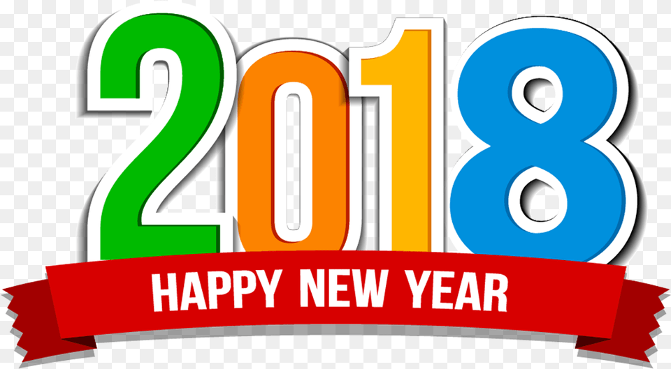 Happy New Year 2018 Images 2 Graphic Design, Number, Symbol, Text, Logo Free Transparent Png
